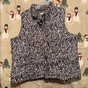 Zebra puffer vest